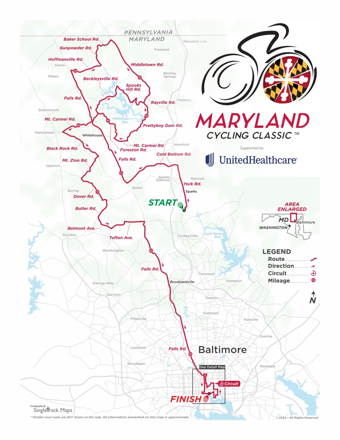 Route Maryland Cycling Classic