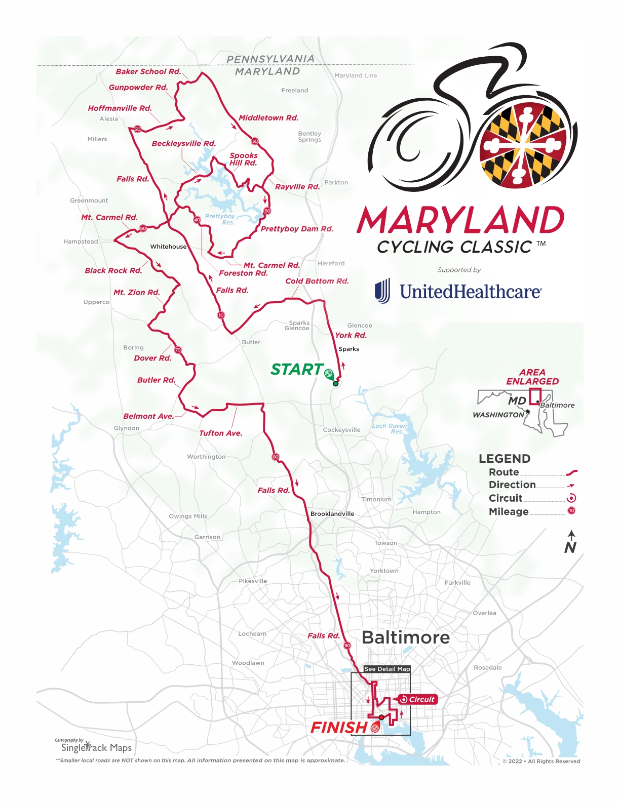 Route Maryland Cycling Classic